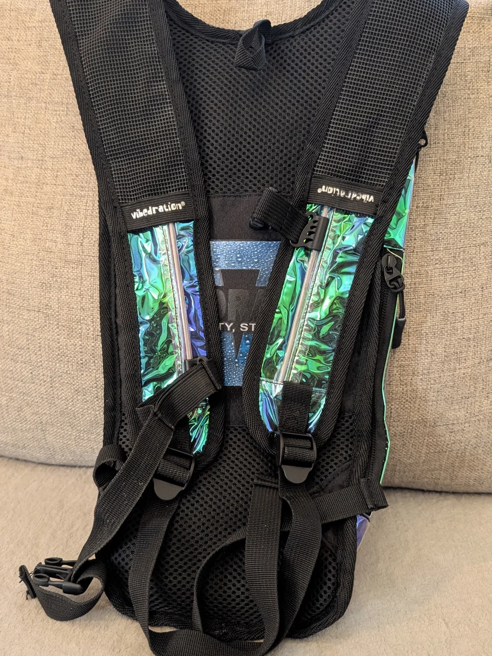 VIBEDRATION Iridescent Green Crossbody Sling Bag